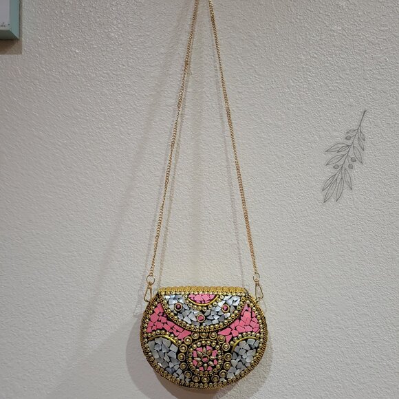 NEW Ramla Beverly Hills Mosaic Clutch and Crossbody Bag - Picture 2 of 11
